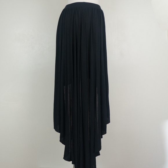 H&M High Low Black Maxi A-Line S Skirt - Picture 4 of 8
